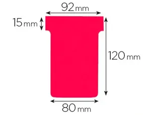 Fiche planning nobo indice 3 15x92x120x80mm coloris rouge étui 100 unités — Non classé