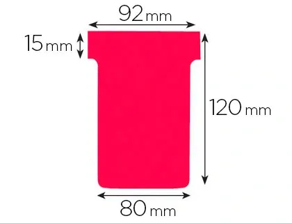 Fiche planning nobo indice 3 15x92x120x80mm coloris rouge étui 100 unités — Non classé