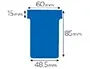 nobo Fiche T, indice 2 / 60 mm, 170 g/m2, bleu — Papier, cahier & courrier — vue 2