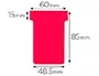 nobo Fiche T, indice 2 / 60 mm, 170 g/m2, rouge — Papier, cahier & courrier — vue 2