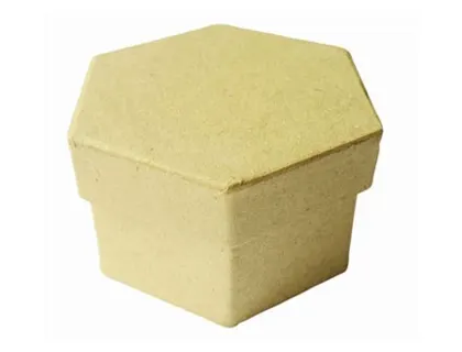 Boîte en carton à décorer forme hexagonale 7.8x5cm — Non classé