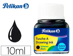 Encre de chine pelikan tire-lignes plumes dessinateur pinceaux couleur noir flacon 10ml — Non classé