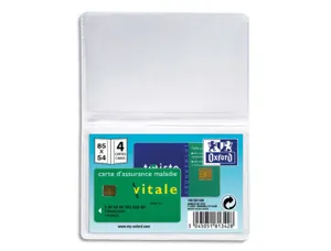 Étui protection elba pvc 20/100e 65x95mm spécifique 4 cartes de crédit — Non classé