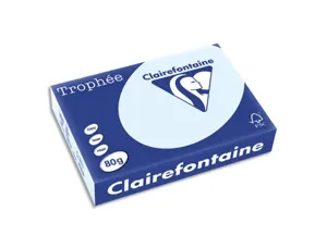 Papier couleur clairefontaine trophée multifonction a4 80g/m2 bleu pastel paquet 500 feuilles — Non classé