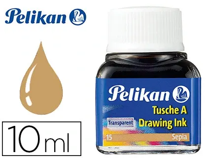Encre de chine pelikan tire-lignes plumes dessinateur pinceaux couleur sépia flacon 10ml — Non classé