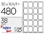 agipa Etiquette universelle, 19 x 38 mm, blanc — Fournitures — vue 2