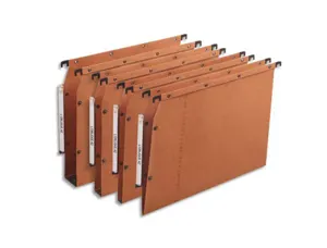 Dossier suspendu l'oblique azv ultimate kraft 240g armoire entraxe 330mm h275mm fond 30 porte-étiquette boîte 25 unités —…