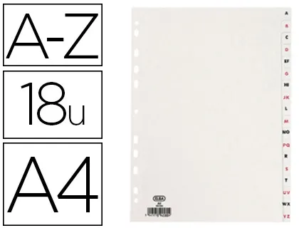 Oxford Intercalaires alphabétiques, en carton, 18 touches — Classement & archivage