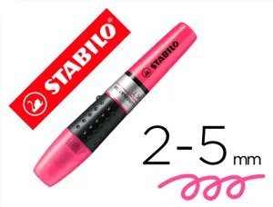 Surligneur stabilo luminator tracé 2/5mm encre liquide niveau visible base ergonomique coloris rose — Non classé