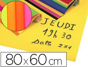 Papier affiche maildor 90g 80x60cm coloris assortis fluo rouleau 10f — Non classé