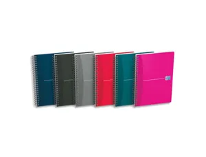 Cahier spirale oxford couverture pelliculée reliure intégrale optik paper a5 14,8x21cm 180 pages 90g 5x5mm assortis — Non…