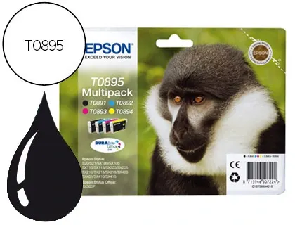 Cartouche d'encre original epson c13t08954010 noir/cyan/magenta/jaune pack 4 couleur — Non classé
