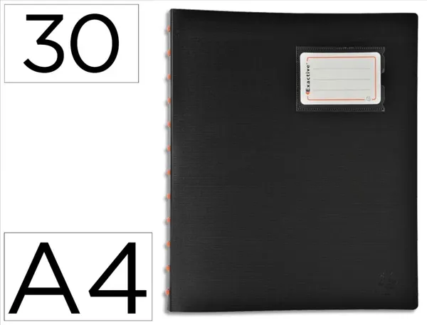 Protège-documents exacompta exactive polypropylène 30 pochettes 60 vues coloris noir — Non classé