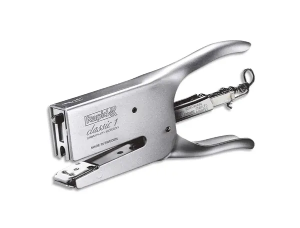 Pince agrafeuse rapid classic 1 agrafes 26/6-8 capacite 50 feuilles finition chrome mate — Non classé