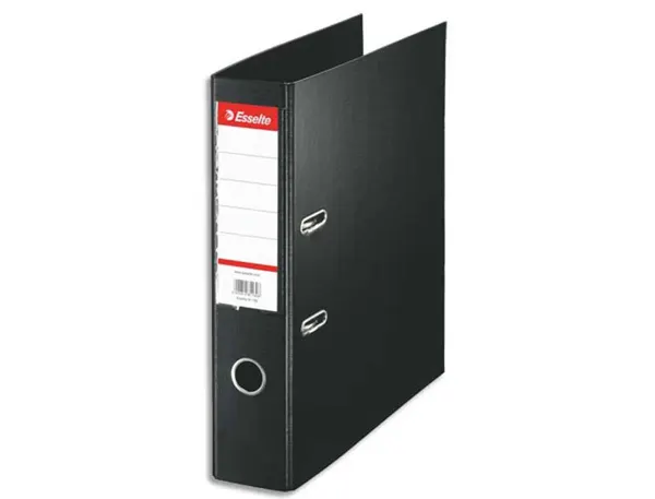 Classeur levier esselte standard a4 polypropylene dos 75mm coloris noir — Non classé