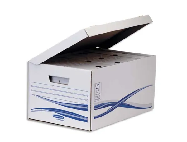 Conteneurs bankers box basique carton montage manuel ouverture dessus lot 5 unites — Non classé