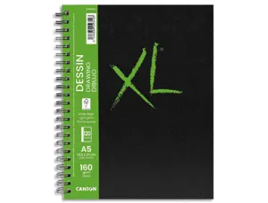 Carnet dessin canson xl book format a5 160g grain leger spirale grand côte 60 feuilles — Non classé