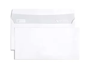 Clairefontaine paquet 50 enveloppes blanches 80g dl 110x220mm auto-adhesive — Non classé