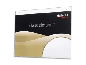 Porte visuel mural deflecto format a4 paysage dim l29,7 x h23,4 x p0,18 cm transparent — Non classé