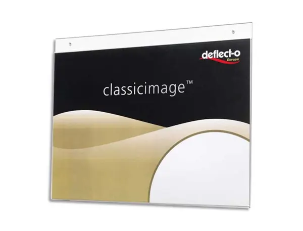 Porte visuel mural deflecto format a4 paysage dim l29,7 x h23,4 x p0,18 cm transparent — Non classé
