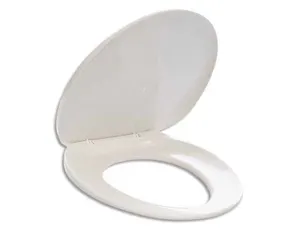 Abattant wc universel durable polypropylène dim l390 x h40 x p450 mm coloris blanc — Non classé