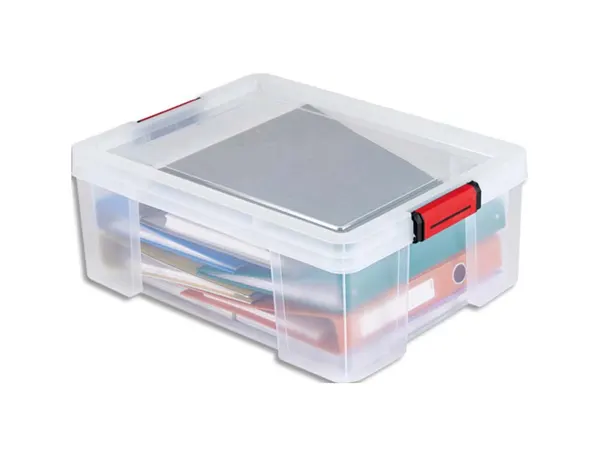 Bac de rangement clip n store sundis capacite 27 l robustesse 60 kg 2 poignees 2 prehensions laterales dim 50 x 39 x h20 —…