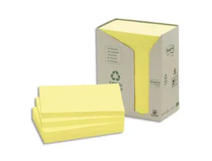 Notes repositionnables post-it jaunes format 76 x 127 mm bloc 100 feuilles tour 16 blocs — Non classé