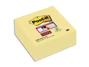 Notes post-it super sticky cube 76 x 76 mm jaune 270 feuilles — Non classé