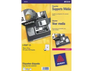 Étiquettes mini avery blanches 46 x 11,1 mm boîte 8400 — Non classé