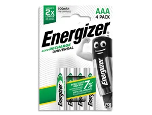 Piles energizer rechargeables aaa lr03 500 mah pack 4 — Non classé