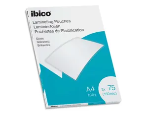Pochettes de plastification ibico a4 brillantes 2 x 75 microns pack 100 — Non classé