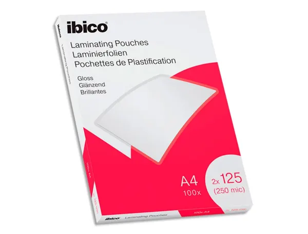 Pochettes de plastification ibico brillantes format a4 125 microns paquet 100 — Non classé
