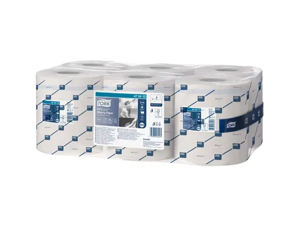 Bobines essuyage tork maxi reflex dévidage central feuille à feuille 114 m 1 pli blanc lot 6 — Non classé