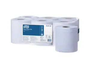 Bobines essuyage tork basic bleues 2 plis dévidage central m2 150 m format 20 x 35 cm lot 6 — Non classé