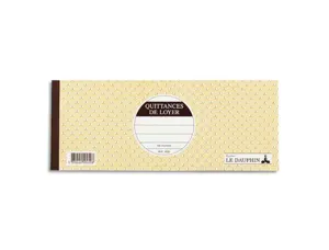 Carnet quittance de loyer le dauphin à souche 11 x 27,5 cm — Non classé