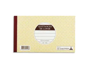 Carnet quittance de loyer le dauphin à souche 12,5 x 21 cm tripli — Non classé
