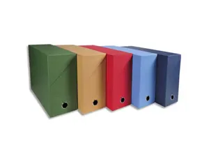 Boîte de transfert exacompta carton toilé dos 9 cm format 34 x 25,5 cm assortis — Non classé