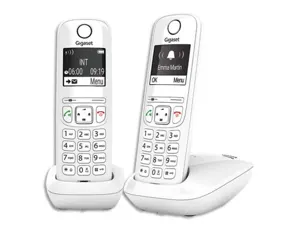 Téléphone sans fil gigaset as690 duo blanc sans répondeur — Non classé