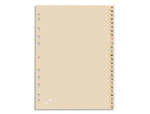 Intercalaires alphabétiques oxford 26 positions carte forte 240 g — Non classé