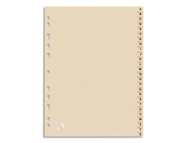 Intercalaires alphabétiques oxford 26 positions carte forte 240 g — Non classé