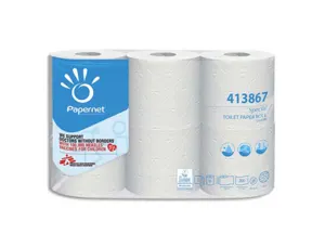 Papier toilette papernet pure cellulose blanc 2 plis 200 formats longueur 22 m lot 6 rouleaux — Non classé
