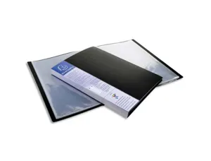 Protege documents upline exacompta polypropylene opaque 40 vues coloris noir — Non classé