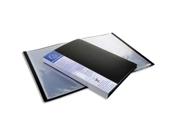 Protege documents upline exacompta polypropylene opaque 40 vues coloris noir — Non classé