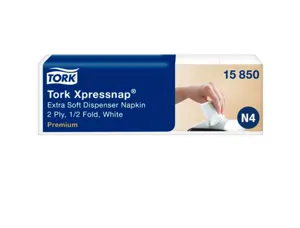 Serviettes papier tork blanches 2 plis pour xpressnap n4 colis 5 paquets de 200 21,6x16,6cm — Non classé
