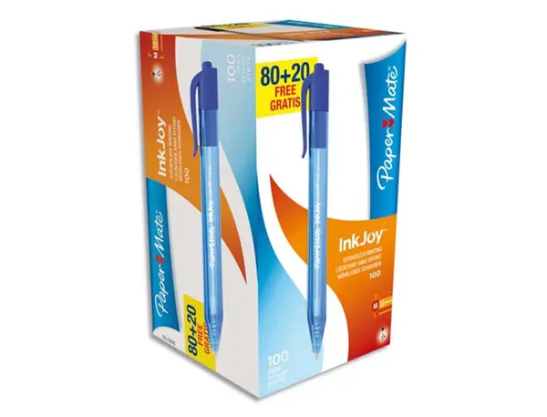 Paper:Mate Stylo à bille InkJoy 100 RT, Value pack, bleu — Fournitures
