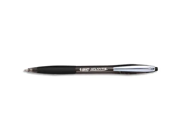 Stylo-bille bic atlantis premium soft écriture moyenne 0.5mm rétractable encre extra douce coloris noir — Non classé