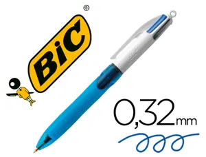 Stylo-bille bic 4 couleurs grip pro pointe moyenne encre classique rétractable rechargeable 4 couleurs — Non classé