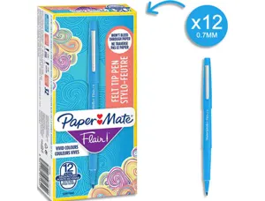 Stylo-feutre paper mate flair original pointe moyenne 1mm longue durée de vie coloris turquoise — Non classé