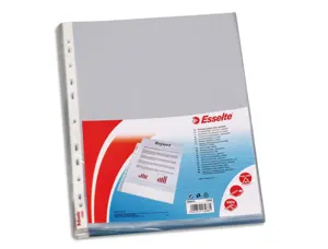 Pochette esselte polypropylène lisse 7.5/100e perforée a4 230x302mm transparent boîte 100 unités — Non classé