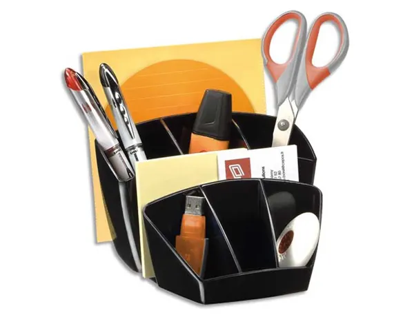 CEP Multipot à crayons CONFORT, 8 compartiments, noir — Fournitures